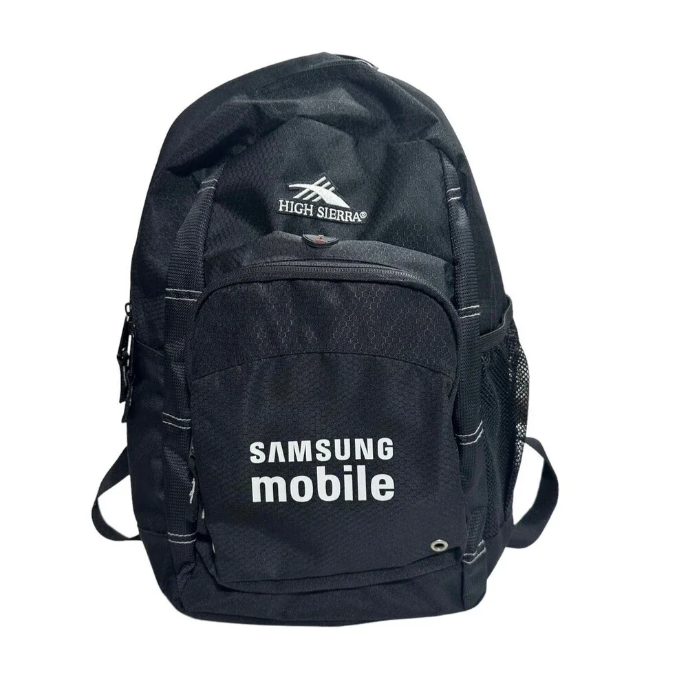 NWT High Sierra Impact Black Backpack Embroidered